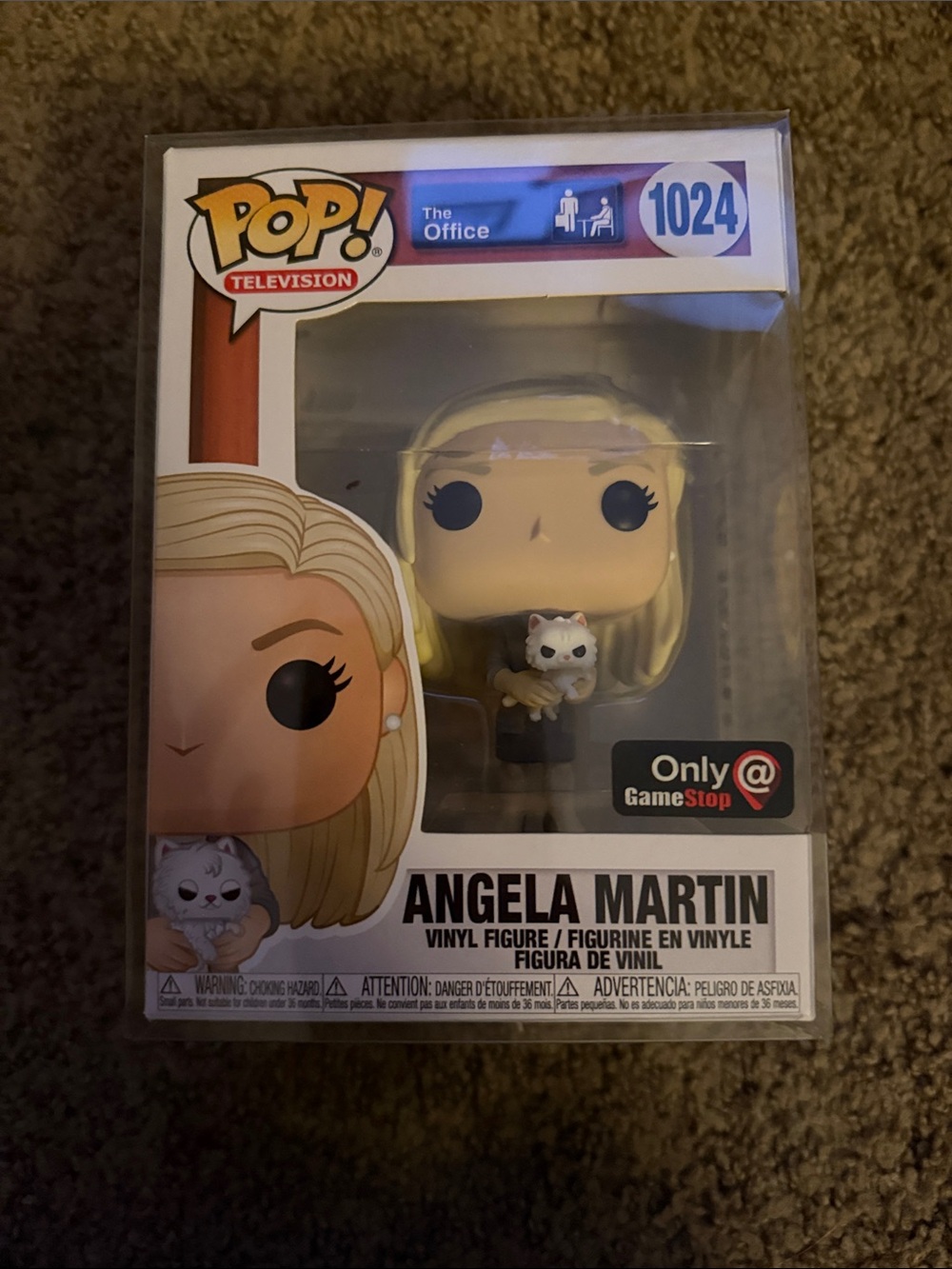 Funko Angela Martin Vinyl Figure with White Cat - Blonde Hair